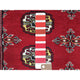 Deep and Rich Red, Natural Wool Hand Knotted, Mori Bokara Rug, 4'2"x6'6"