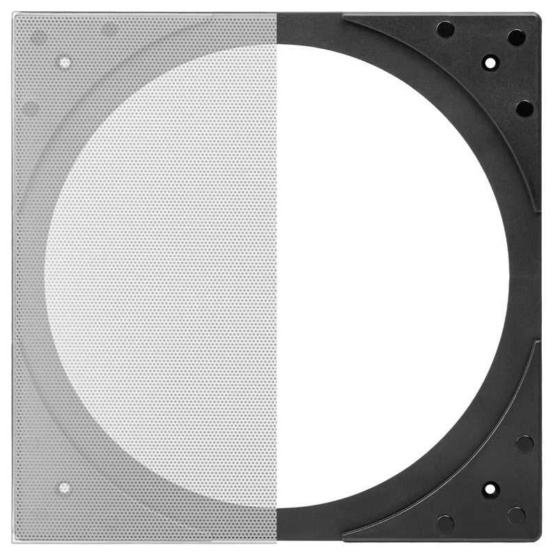 Round to Square Grill for 5.25" and 6.5" In-Ceiling Speakers Trimless Design