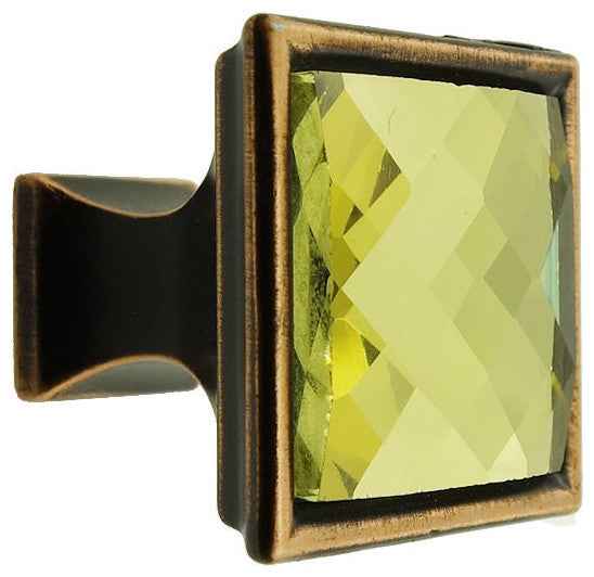 MultiFaceted Golden Topaz Oil Rubbed Bronze Madison Classic Knob