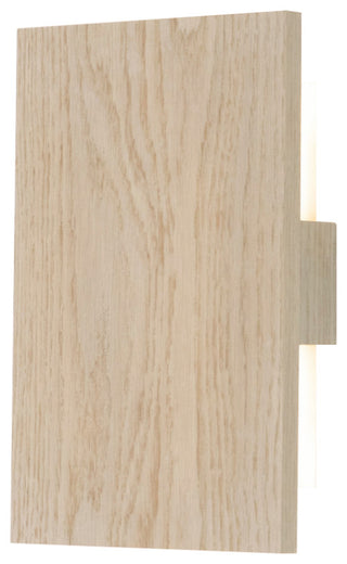Tersus LED Sconce White Washed Oak Brushed Brass 3500 K