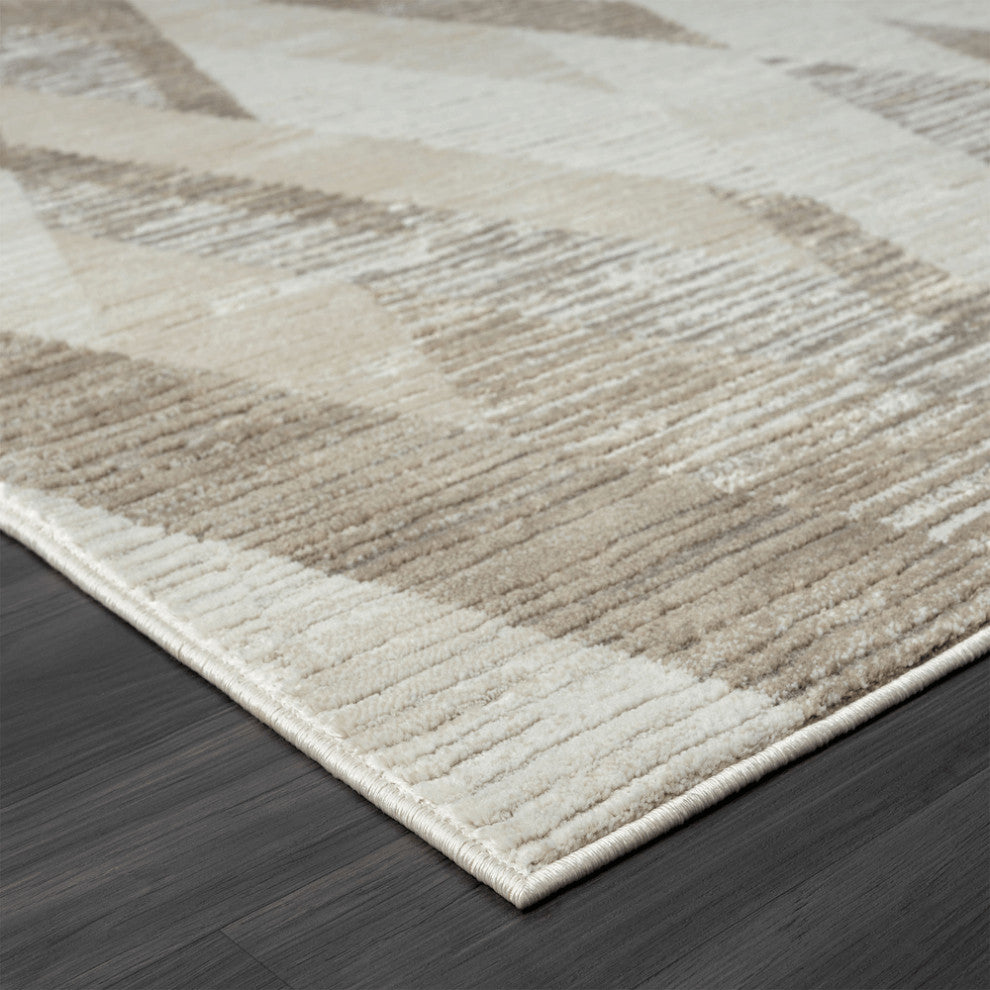 5' X 8' Gray Geometric Area Rug