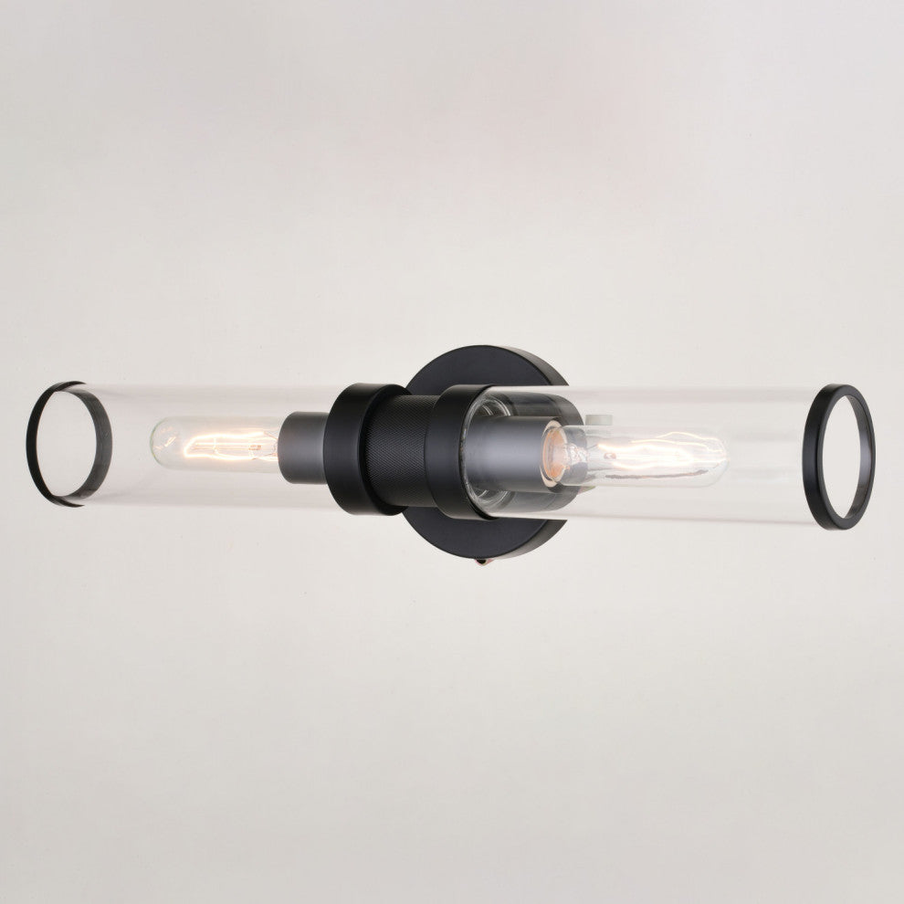 Levitt 2 Light Wall Light Black