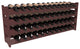48-Bottle Scalloped Wine Rack, Pine, Walnut Stain