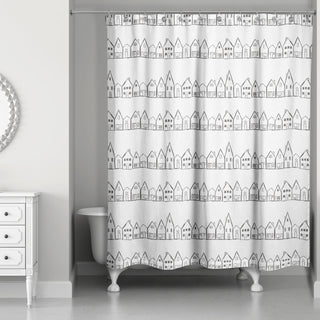 Simple House Pattern 71"x74" Shower Curtain