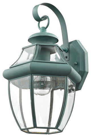 Monterey Outdoor Wall Lantern, Verdigris