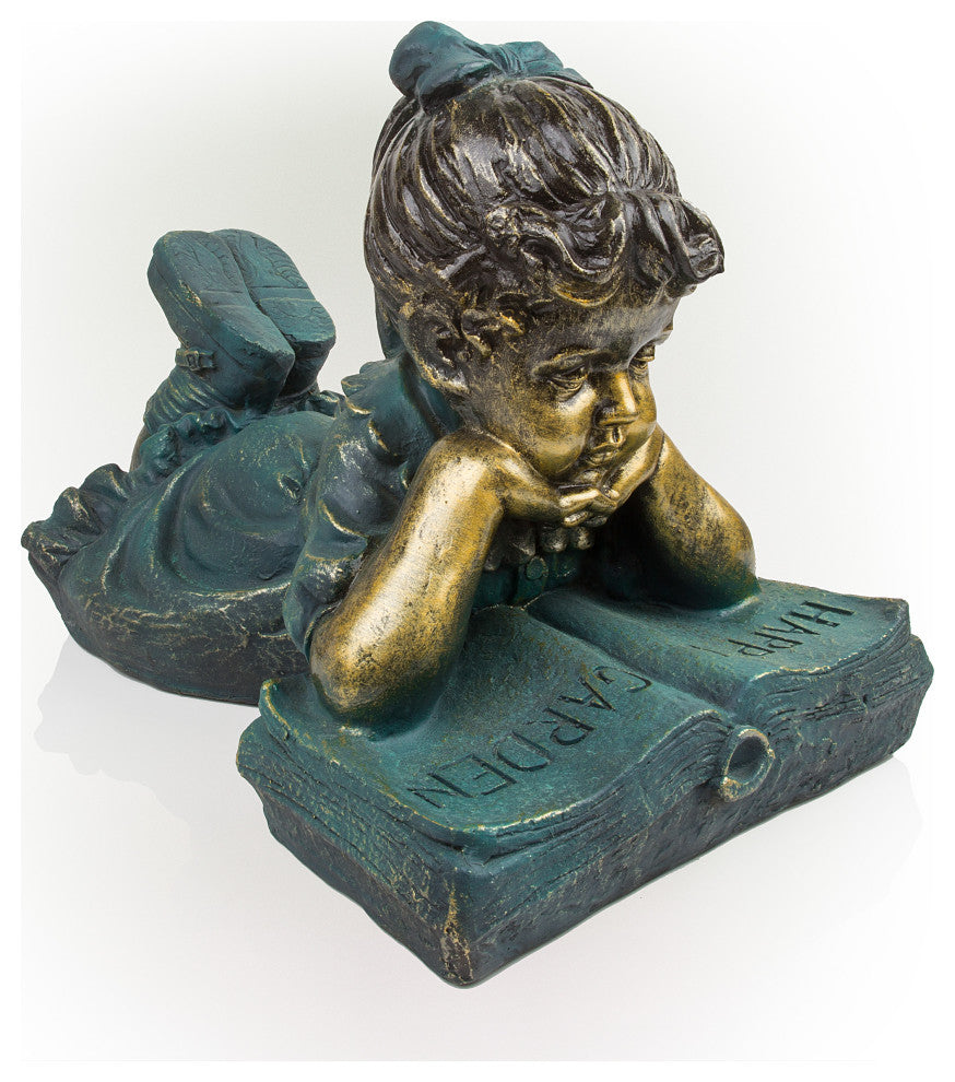 Girl Reading Book Statue