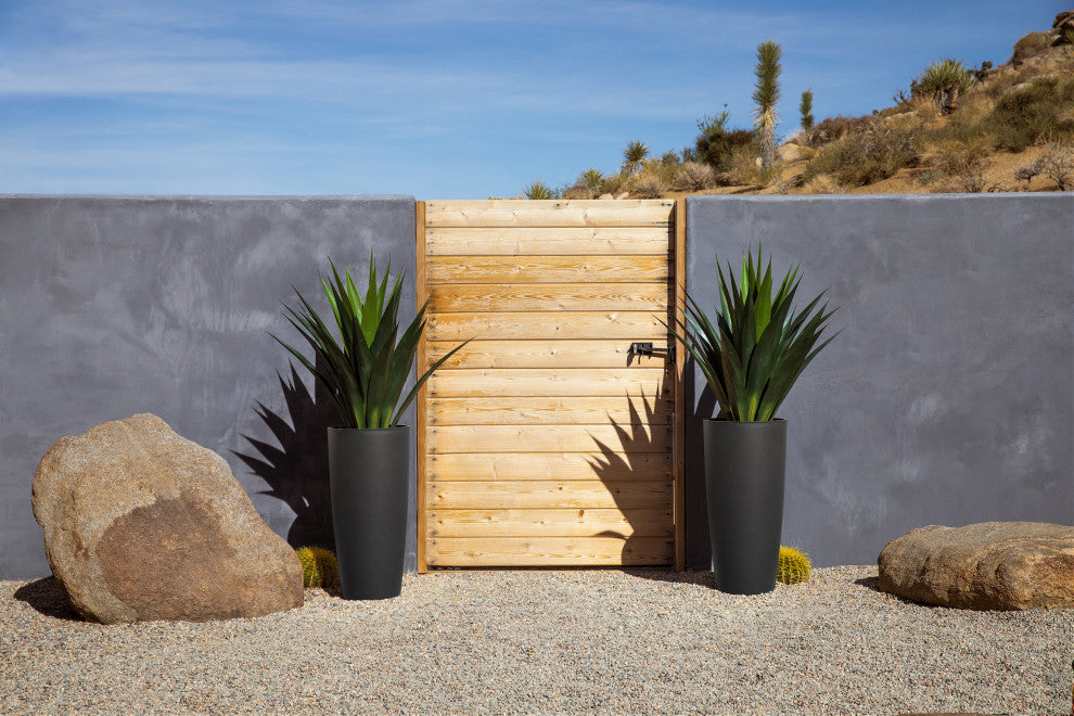 Veradek Pure Series Selena 28" Planter, Black, 28 in. - Two Pack