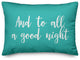And To All A Good Night, Teal 14x20 Lumbar Pillow