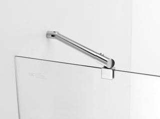 Belmore 56.25"-57.25"x72" Frameless Hinged Shower Door, Chrome
