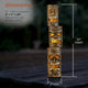 20" Tall 3-Tier Tiki Totem Statue with Solar LED Lights