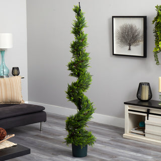 Tree shown in a real living-room setting; full product visible; no overlays.