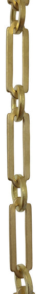 RCH Hardware Brass Rectangle Chandelier Chain, 3', Acid Dipped, W40