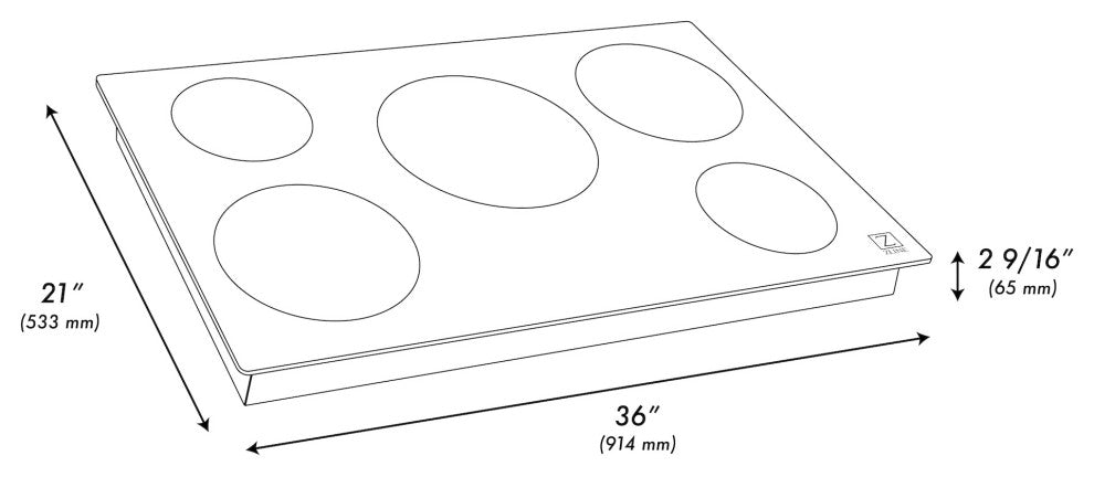 ZLINE 36" Induction Cooktop with 5 burners (RCIND-36)