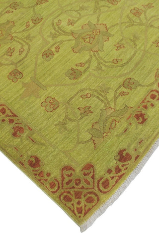 Overdyed Chobi Yusuf Green/Rust Rug, 8'4x9'4