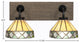 Oxbridge, Bath Bar, Matte Black & Painted Distressed Metal, 7" Diamond Peak Art