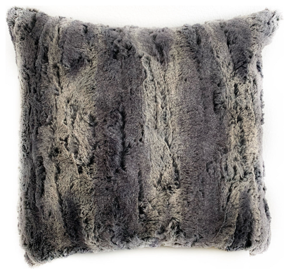 Plutus Blue Soft Plush Animal Faux Fur Luxury Throw Pillow, 12"x20"