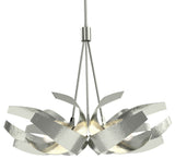 Corona Pendant, Sterling, Clear Glass with Frosted Diffuser, Standard Height