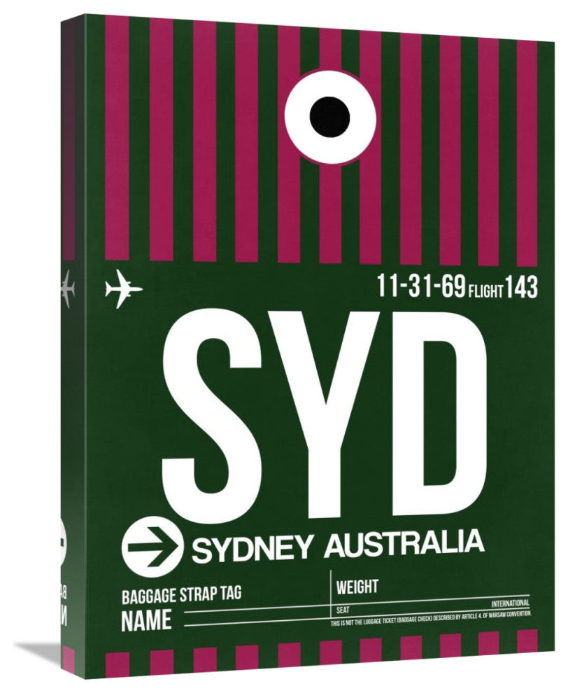 "SYD Sydney Luggage Tag 2" Fine Art Print