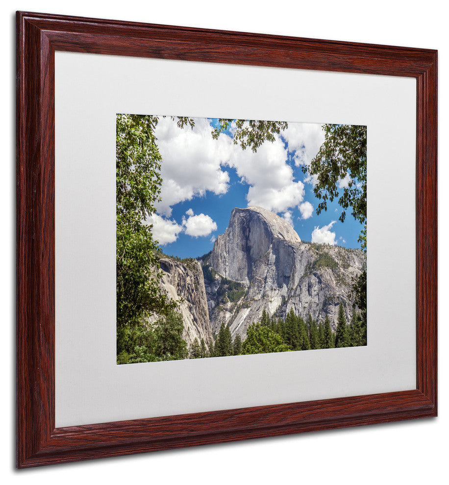 'Yosemite Half Dome' Matted Framed Canvas Art by Pierre Leclerc