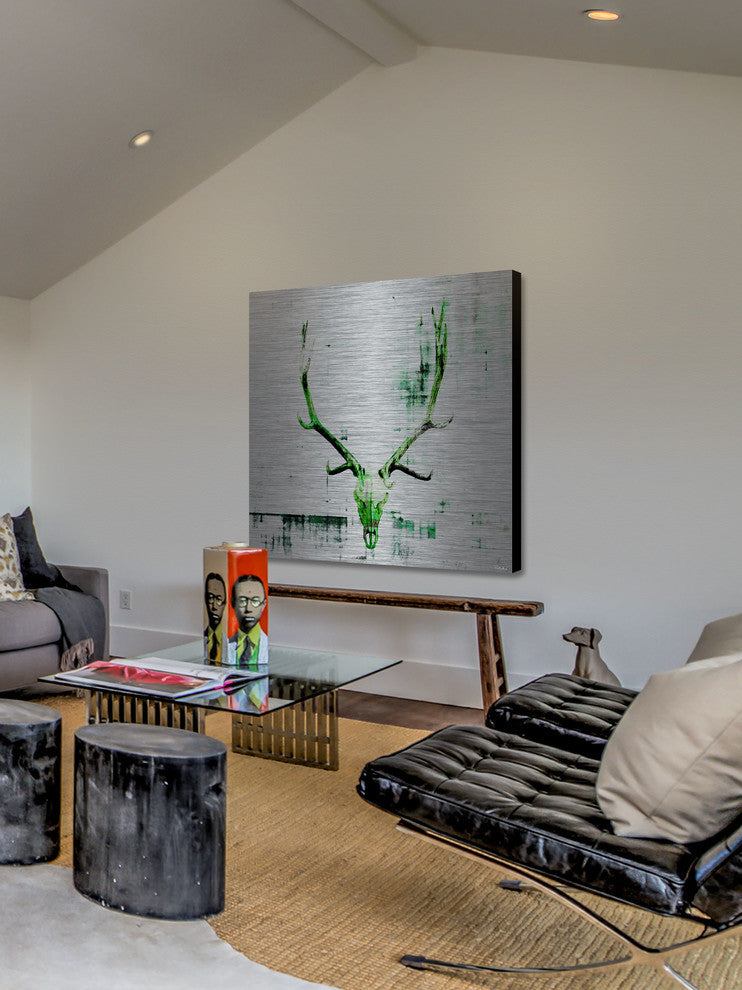 "Cranium" Print on Brushed Aluminum, 24"x24"