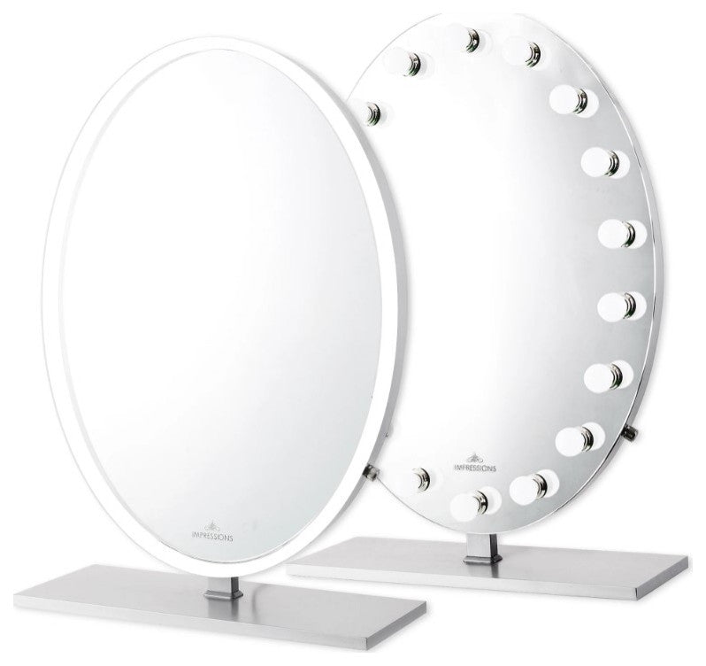Heiress Pro Vanity Mirror, Silver, Led Strip Light
