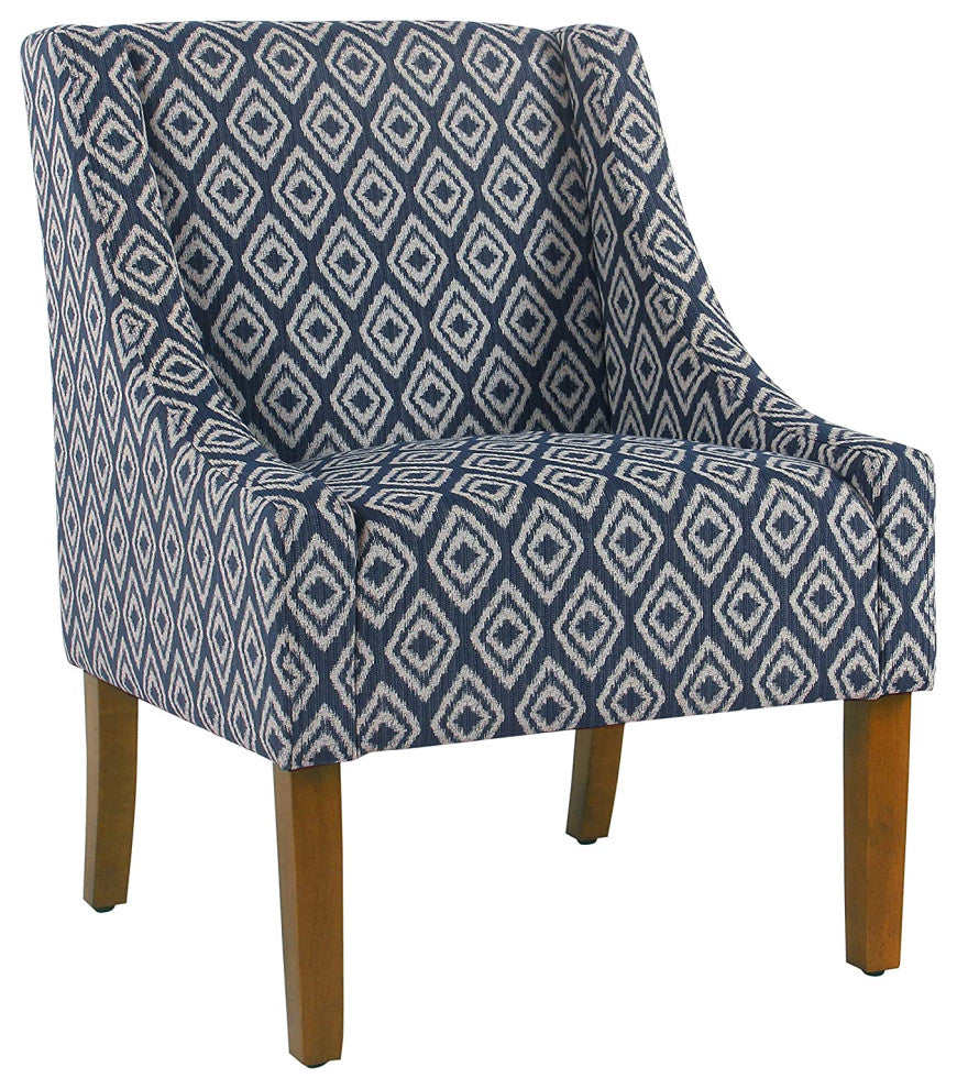 Modern Arm Accent Chair, Indigo