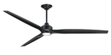 Fanimation Spitfire 84" Fan/LED Light, Black, Black