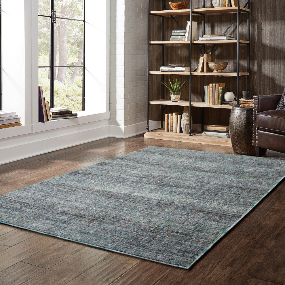 Aegina Antiquities Blue/Gray Area Rug, 6'7"x9'6"