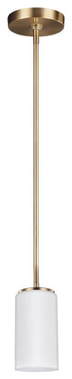 Generation Lighting Lighting 1-Light Mini Pendant, Satin Bronze