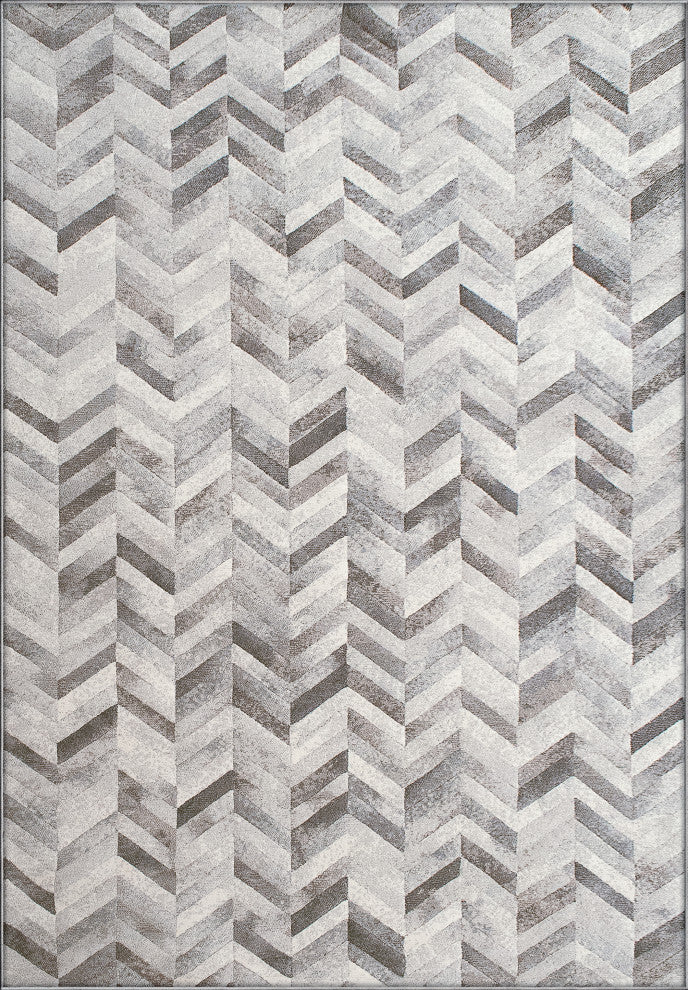 Eclipse 63226-4343 Area Rug, Silver, 5'3"x7'7"