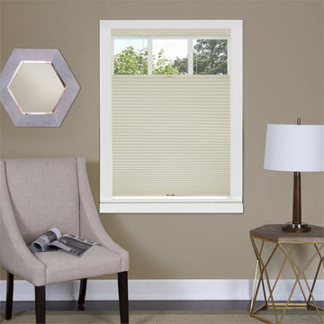 Achim Home Decor Honeycomb Cellular 27x64" Cordless Fabric Shade in Cream