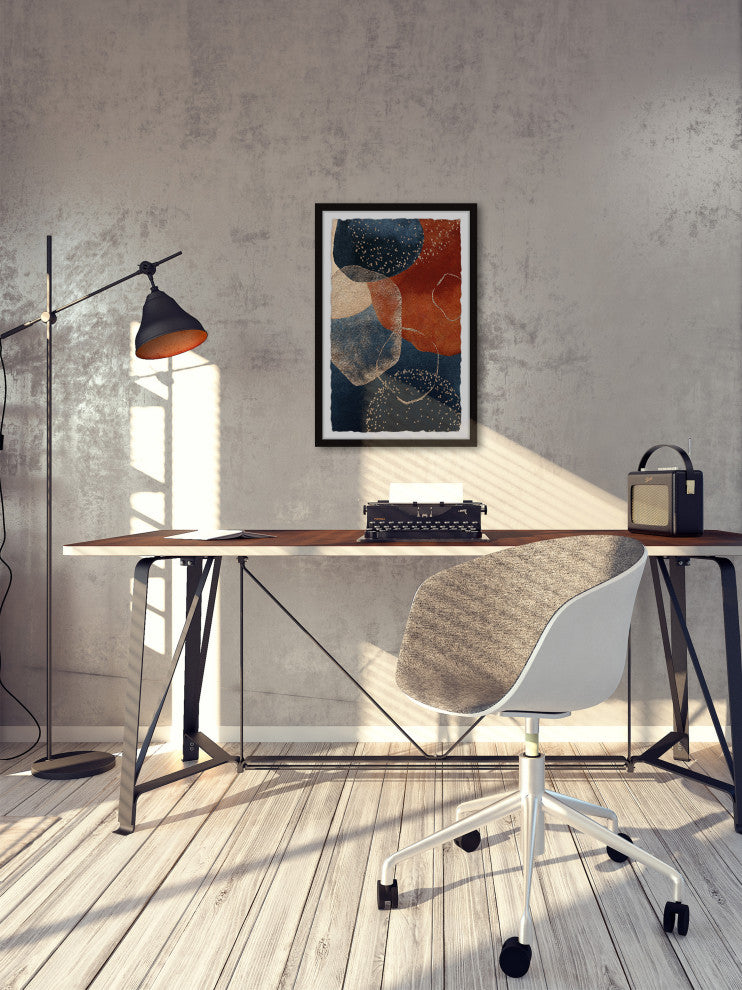 "Muted Conflict" Framed Painting Print, 8x12