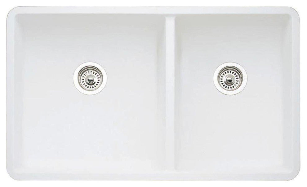 33"x18" Precis Silgranit 1.75 Kitchen Sink, White