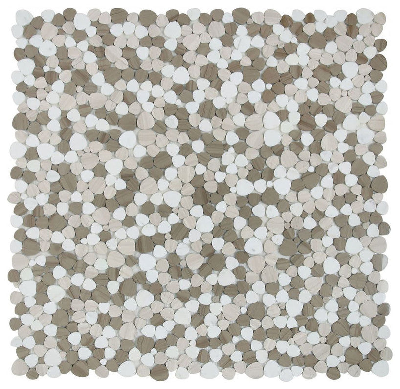 Marble Pebbles Mosaics Heart Shape - Athens Grey - Floor Wall Tile