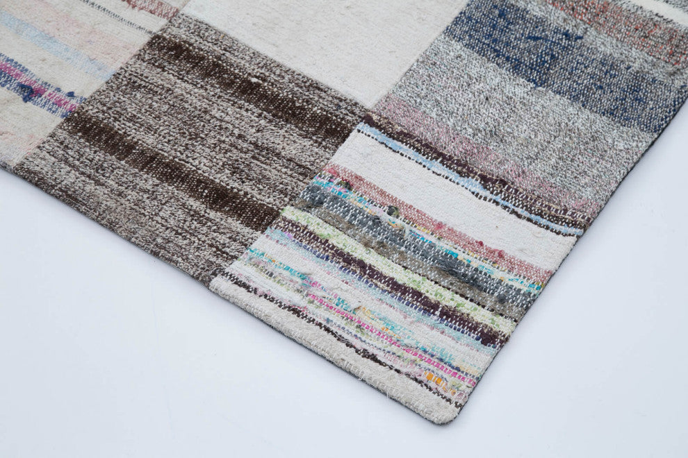 Rug N Carpet - Handmade Oriental 6' 7'' x 9' 9'' Unique Patchwork Kilim Rug
