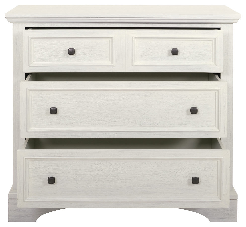 Farmhouse Basics 3 Drawer Chest, Rustic White