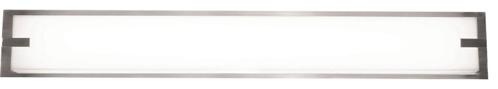 Sinclair LED Vanity, Satin Nickel Finish, White Acrylic Shade, 39"