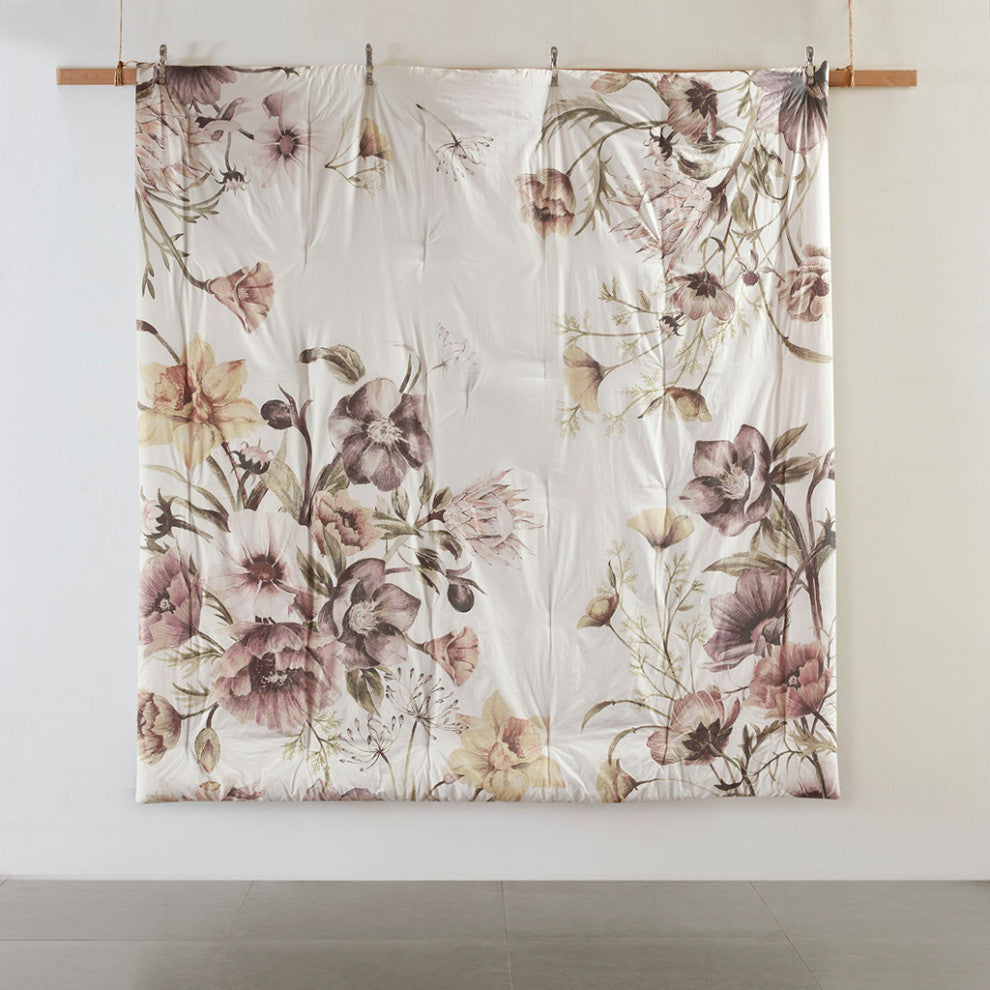 Madison Park Cassandra 8 Piece Cotton Printed Comforter Set in Blush