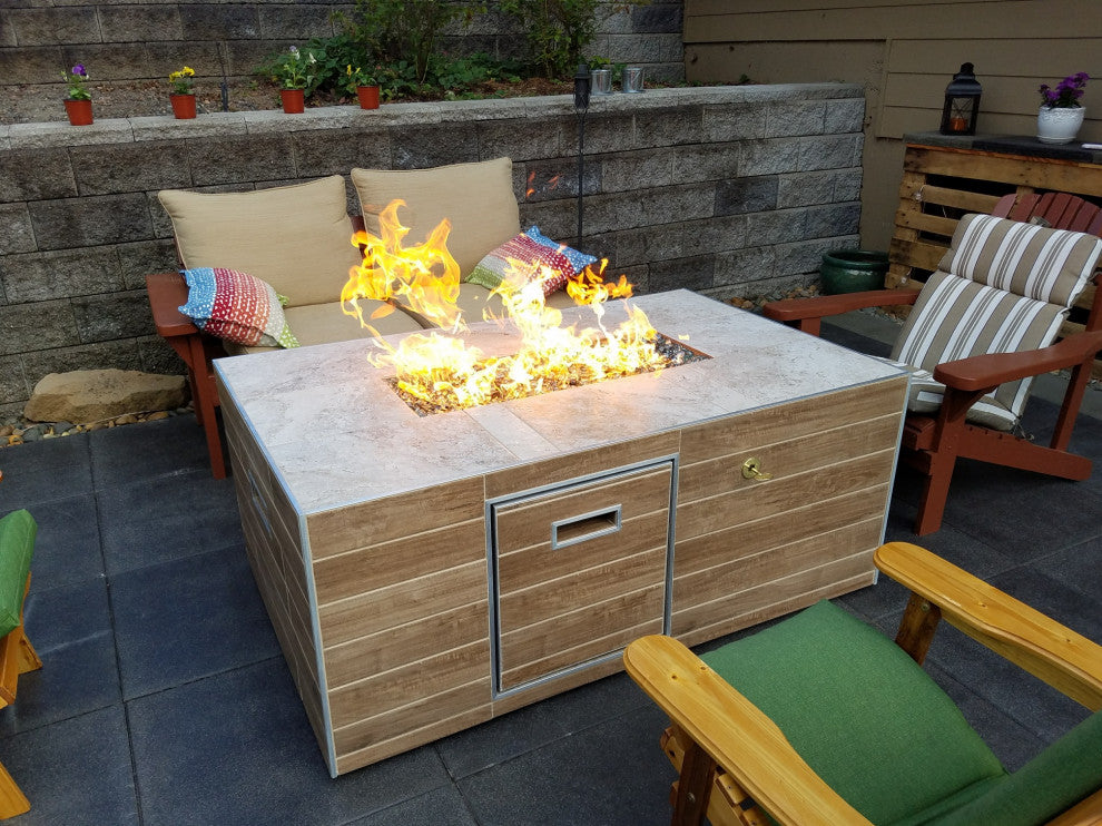 36" Low Profile T Burner and Complete Basic Propane Fire Pit Kit