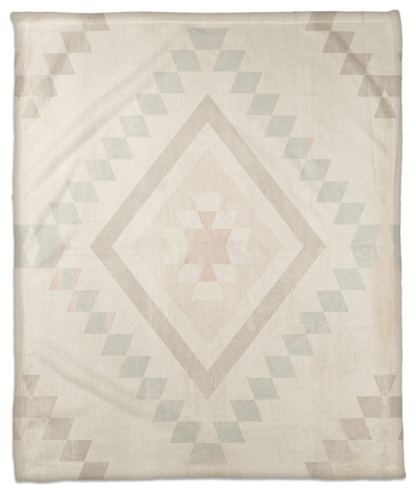 Pastel Tribal Pattern 50x60 Coral Fleece Blanket