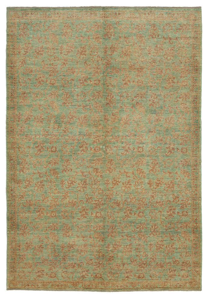 Rug N Carpet - Hand-Knotted Oriental 6' 2" x 8' 10" Soft Oushak Area Rug