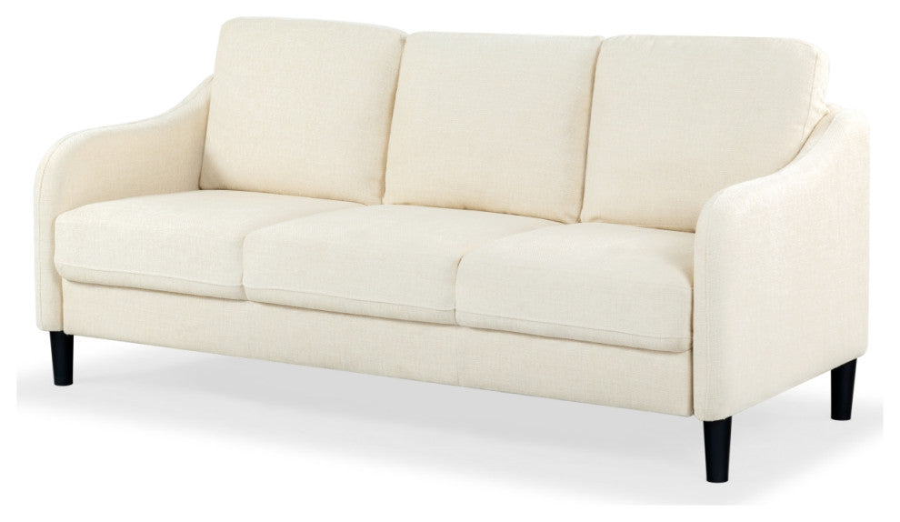 Safavieh Couture Edalynn Modern 3 Seater Sofa, Creme