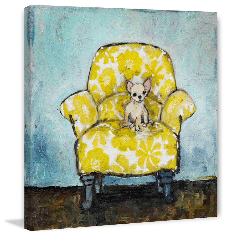 "Dog Allowed In" Painting Print on Canvas by Tori Campisi
