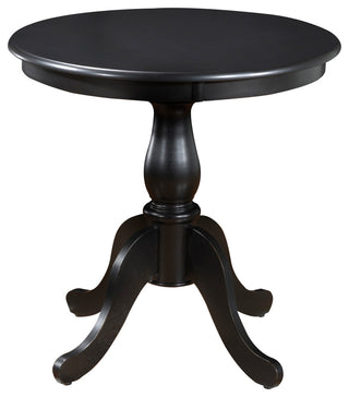 Bella 30" Round Pedestal Table, Antique Black