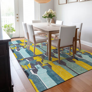 Addison Premium Washable Mayfield AMF168 blue 8' x 10' Rug
