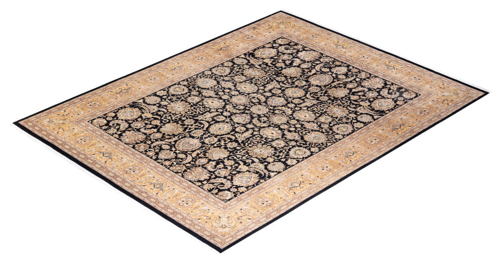 Mogul, One-of-a-Kind Hand-Knotted Area Rug Black, 8' 2" x 10' 5"