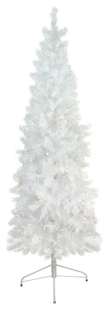 Glimmer Iridescent Spruce Christmas Tree, Clear Lights