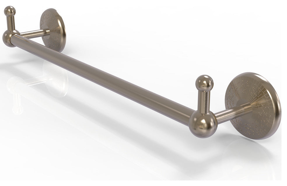 Prestige Monte Carlo 30" Towel Bar with Integrated Hooks, Antique Pewter