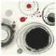 "Planetary IV with Red" Digital Paper Print by Shirley Novak, 26"x26"