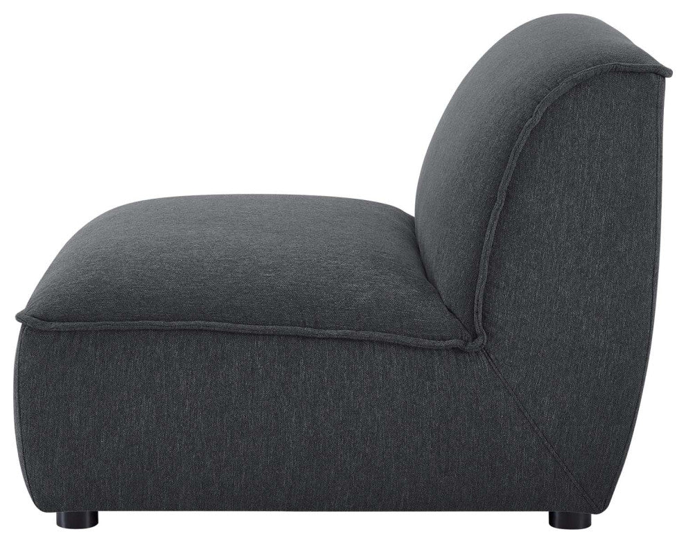 Sofa, Fabric, Dark Gray, Modern, Living Lounge Room Hotel Lobby Hospitality